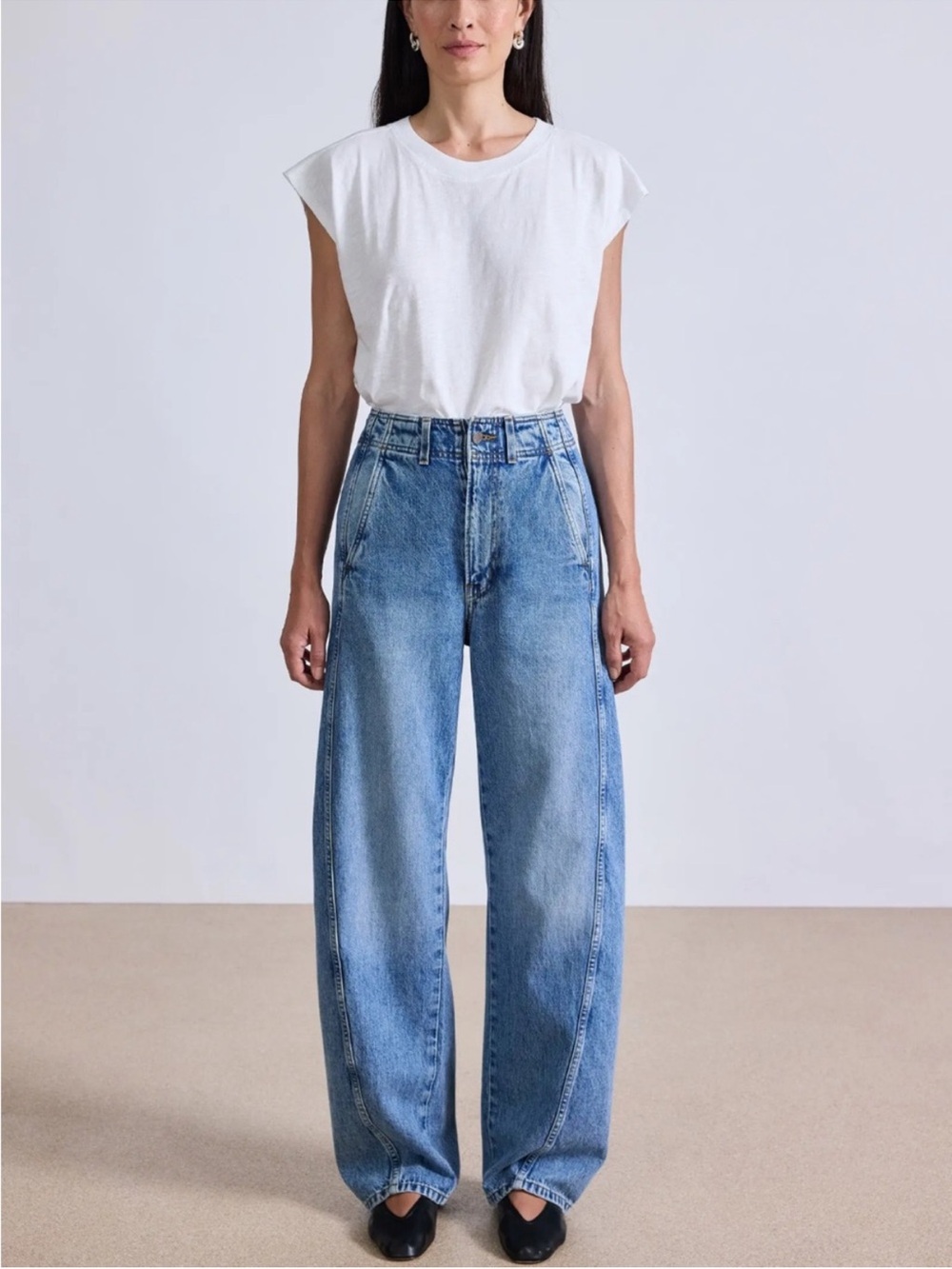 Apiece Apart Meridian Barrel Jeans in Austin Wash Size 25